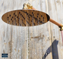 Load image into Gallery viewer, Space Saving Flat Copper Shower Head 8 Inch