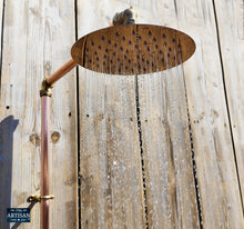 Load image into Gallery viewer, Space Saving Flat Copper Shower Head 8 Inch