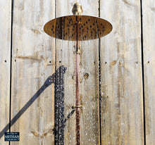 Load image into Gallery viewer, Space Saving Flat Copper Shower Head 8 Inch