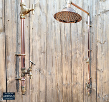 Load image into Gallery viewer, Single Feed Copper Hose Pipe Shower With Garden Tap