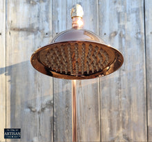 Load image into Gallery viewer, Copper Rainfall Shower With Lower Faucet, Down Pipes And Hand Sprayer