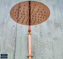 Load image into Gallery viewer, Space Saving Flat Copper Shower Head 8 Inch