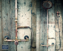 Load image into Gallery viewer, Thermostatic Copper Rainfall Shower With Hand Sprayer