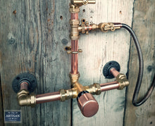 Load image into Gallery viewer, Thermostatic Copper Rainfall Shower With Hand Sprayer