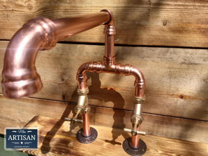 Copper Pipe Swivel Mixer Faucet Taps - Wide Reach - Miss Artisan