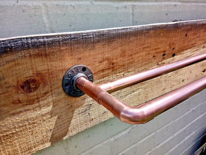 Double Copper Pipe Towel Rail - Miss Artisan