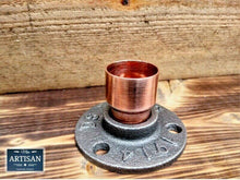 Load image into Gallery viewer, 28mm Copper Iron Floor / Wall Flange Pipe Mount - Miss Artisan