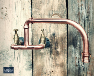 Wall Mounted Copper Pipe Mixer Tap Wide Reach