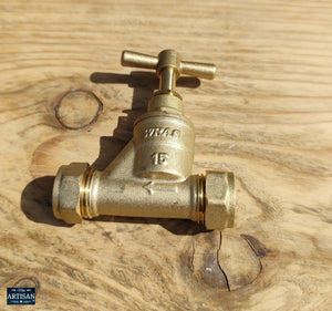 22mm - 15mm Brass Stop Valve