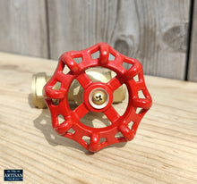Laden Sie das Bild in den Galerie-Viewer, 22mm Stopcock Valve With Oversized Red Wheel Handle