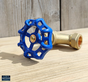 22mm Stopcock Valve With Oversized Blue Wheel Handle