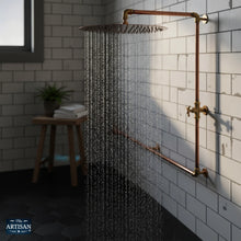 Load image into Gallery viewer, Large 16 Inch Flat Copper Shower Heads | 16 Inch Round Flat Copper Shower Head Rose- Indoor Outdoor Use