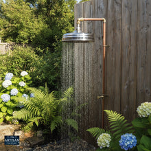 Load image into Gallery viewer, Silver Nickel Shower Head 8 Inch | 8 Inch Nickel Silver Shower Head - Indoor Outdoor Use