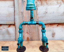 Load image into Gallery viewer, Verdigris Copper Swivel Mixer Faucet Tap