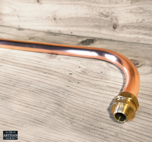 Load image into Gallery viewer, 22mm Curved Copper Shower Arm