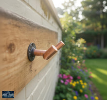 Load image into Gallery viewer, Double Angled Copper Pipe Hook