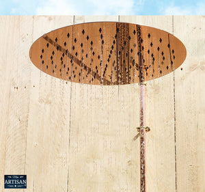 Large 16 Inch Round Flat Double Copper Shower Heads