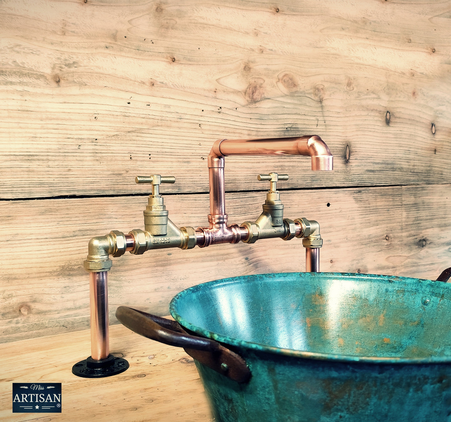 Copper Pipe Mixer Faucet Taps - Swivel Spout