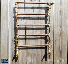Laden Sie das Bild in den Galerie-Viewer, Copper And Brass Radiator With Brass Handles