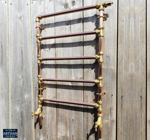 Copper And Brass Radiator With Brass Handles