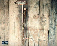 Load image into Gallery viewer, Copper Hosepipe Shower With Hand Sprayer