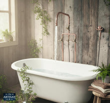 Load image into Gallery viewer, Freestanding Copper Pipe Mixer Tap With Hand Sprayer
