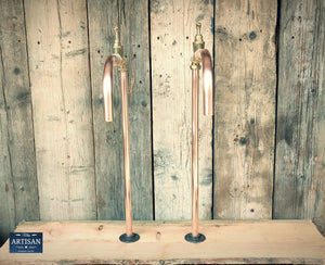 Freestanding Copper Sink Bath Tap Faucets - Pair