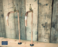 Load image into Gallery viewer, Freestanding Copper Sink Bath Tap Faucets - Pair