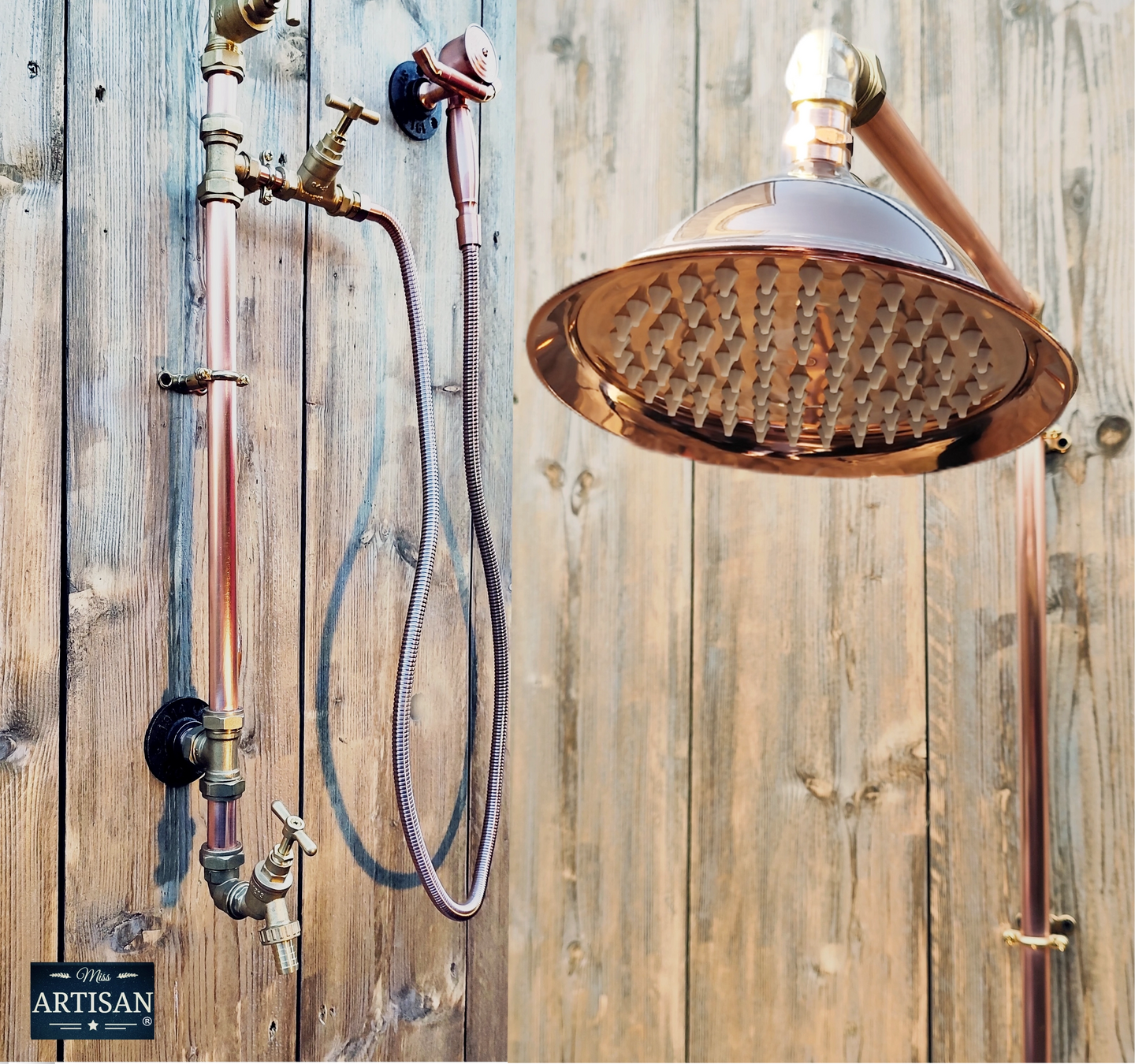 Single Feed Shower With Lower Tap And Hand Sprayer