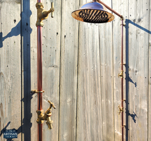 Load image into Gallery viewer, Single Feed Shower With Garden Tap And Down Pipe