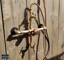 Load image into Gallery viewer, Thermostatic Copper Shower With Hand Sprayer And Lower Tap