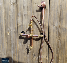 Load image into Gallery viewer, Thermostatic Copper Shower With Hand Sprayer And Lower Tap