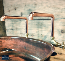 Laden Sie das Bild in den Galerie-Viewer, Pair Of Copper Faucet Taps - Fixed Spout