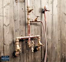Load image into Gallery viewer, Copper And Brass Shower With Lower Tap And Hand Sprayer