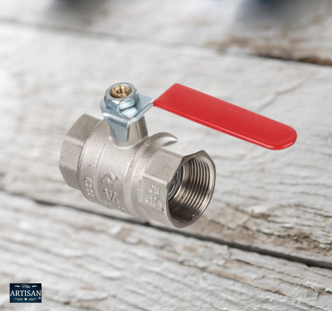 1/2 - 3/4 Inch Red Lever Ball Valves