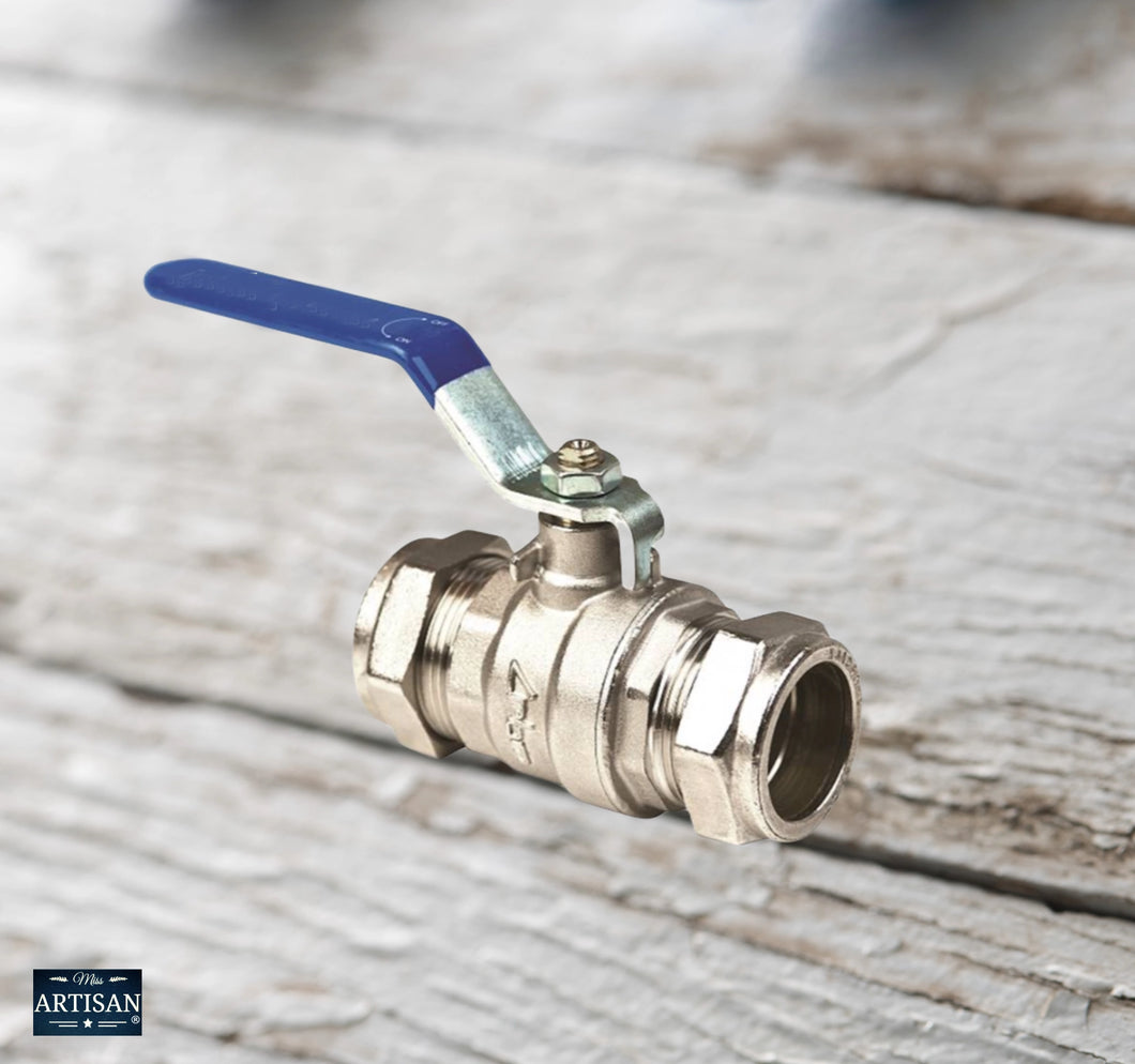 22mm / 15mm Blue Lever Ball Valves