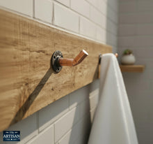 Load image into Gallery viewer, Angled Copper Pipe Hook