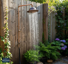 Load image into Gallery viewer, Single Feed Copper Hose Pipe Shower With Garden Tap