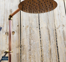 Laden Sie das Bild in den Galerie-Viewer, Space Saving Flat Copper Shower Head 8 Inch