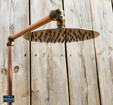 Laden Sie das Bild in den Galerie-Viewer, Space Saving Flat Copper Shower Head 8 Inch