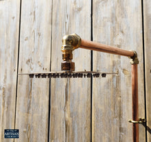 Load image into Gallery viewer, Space Saving Flat Copper Shower Head 8 Inch