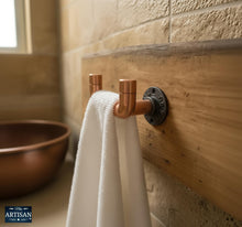 Load image into Gallery viewer, Double Copper Pipe Hook