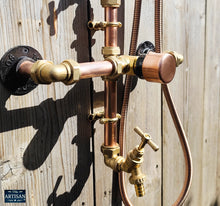 Load image into Gallery viewer, Thermostatic Copper Shower With Hand Sprayer And Lower Tap