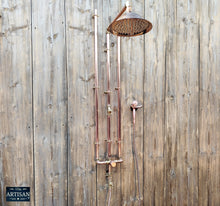 Load image into Gallery viewer, Thermostatic Copper Shower With Ceiling Pipes And Hand Sprayer