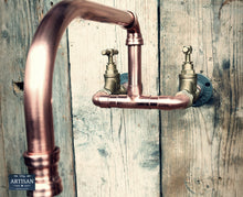 Load image into Gallery viewer, Copper Pipe Mixer Tap Wide Reach