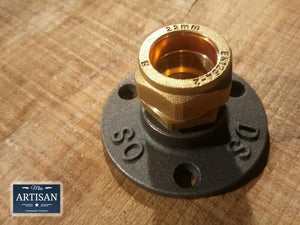 22mm Brass Compression Flange Pipe Mount - Miss Artisan