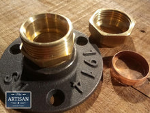 Load image into Gallery viewer, 22mm Brass Compression Flange Pipe Mount - Miss Artisan