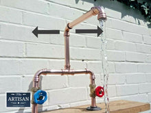 Load image into Gallery viewer, Copper Pipe Double Sink Mixer Swivel Faucet Taps - Miss Artisan