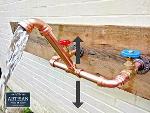 Wall Mounted Copper Pipe Mixer Faucet Taps - Miss Artisan