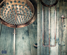 Load image into Gallery viewer, Copper Rainfall Shower With Ceiling Pipes And Hand Sprayer